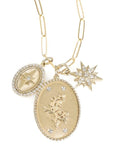10K Gold Large "Pomegranate Vine" Necklace with Diamond Detail - Peridot Fine Jewelry - Zahava