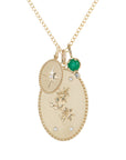 10K Gold Large "Pomegranate Vine" Necklace with Diamond Detail - Peridot Fine Jewelry - Zahava