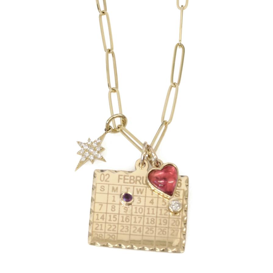 10K Gold "Little Lila" Pave Diamond Pendant - Peridot Fine Jewelry - Zahava