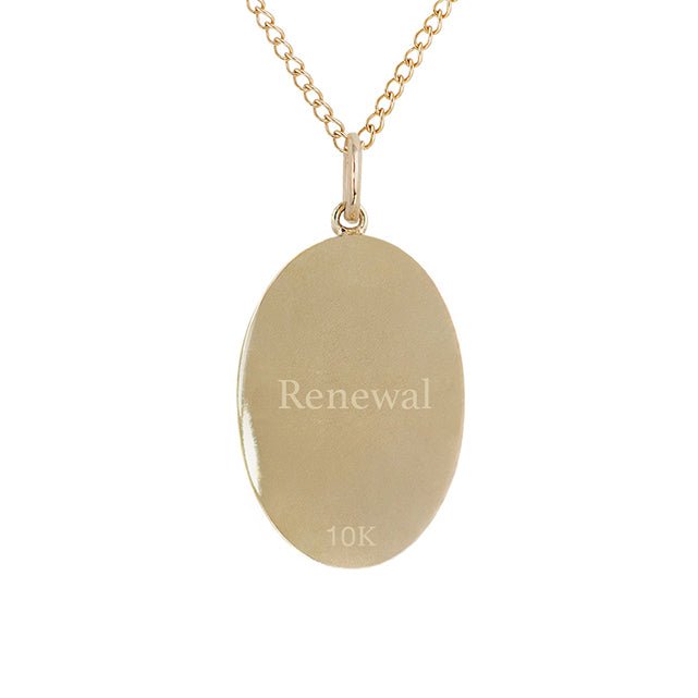 10K Gold Medium "Protea" Necklace with Diamond Detail - Peridot Fine Jewelry - Zahava