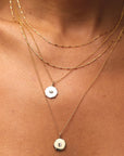 10K Gold Mini "Seek" Octagon Pendant with Pear-Shaped Diamond - Peridot Fine Jewelry - Zahava