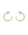 10K Gold Small "Dotted" Hoop Earrings - Peridot Fine Jewelry - Zahava