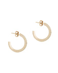 10K Gold Small "Dotted" Hoop Earrings - Peridot Fine Jewelry - Zahava