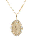 10K Gold Small Pave Diamond "Olive Branch" Pendant - Peridot Fine Jewelry - Zahava