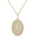 10K Gold Small Pave Diamond "Star" Necklace - Peridot Fine Jewelry - Zahava
