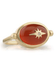 10K Gold Spinning Carnelian "Star" Ring - Peridot Fine Jewelry - Zahava