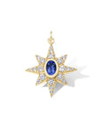 10K Mini Sapphire Starburst Pendant - Peridot Fine Jewelry - Zahava