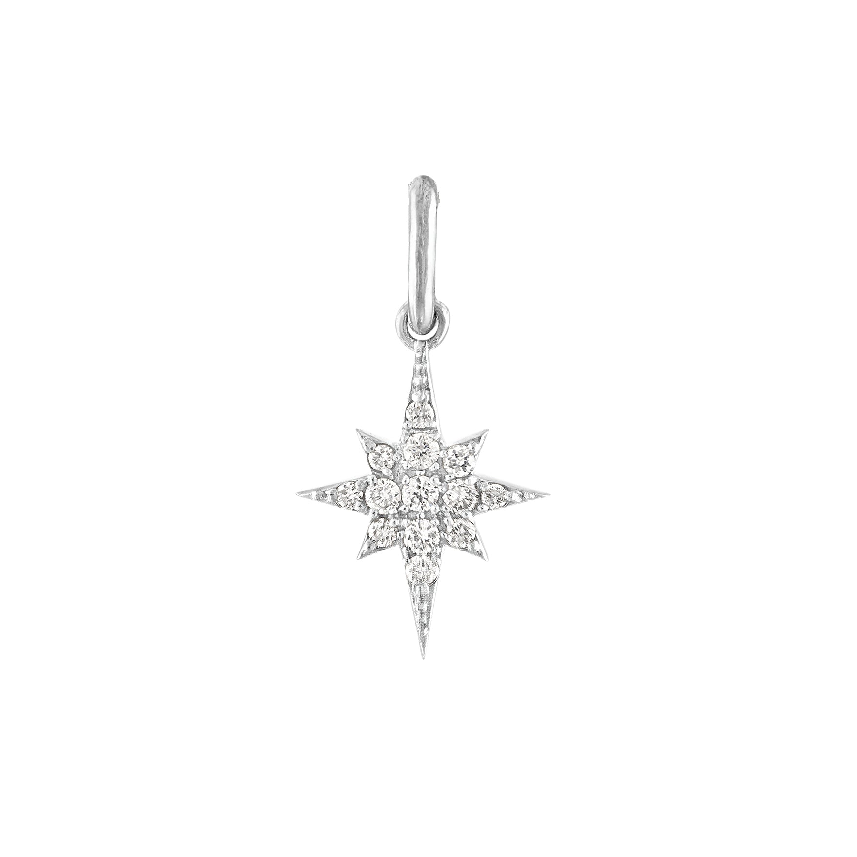 10K White Gold "Little Lila" Pave Diamond Charm - Peridot Fine Jewelry - Zahava