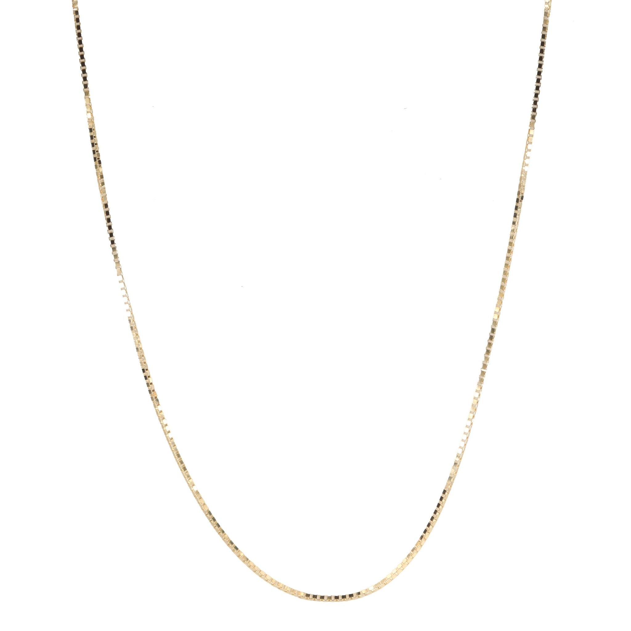 14K Gold Box Chain in 20" - Peridot Fine Jewelry - Zahava