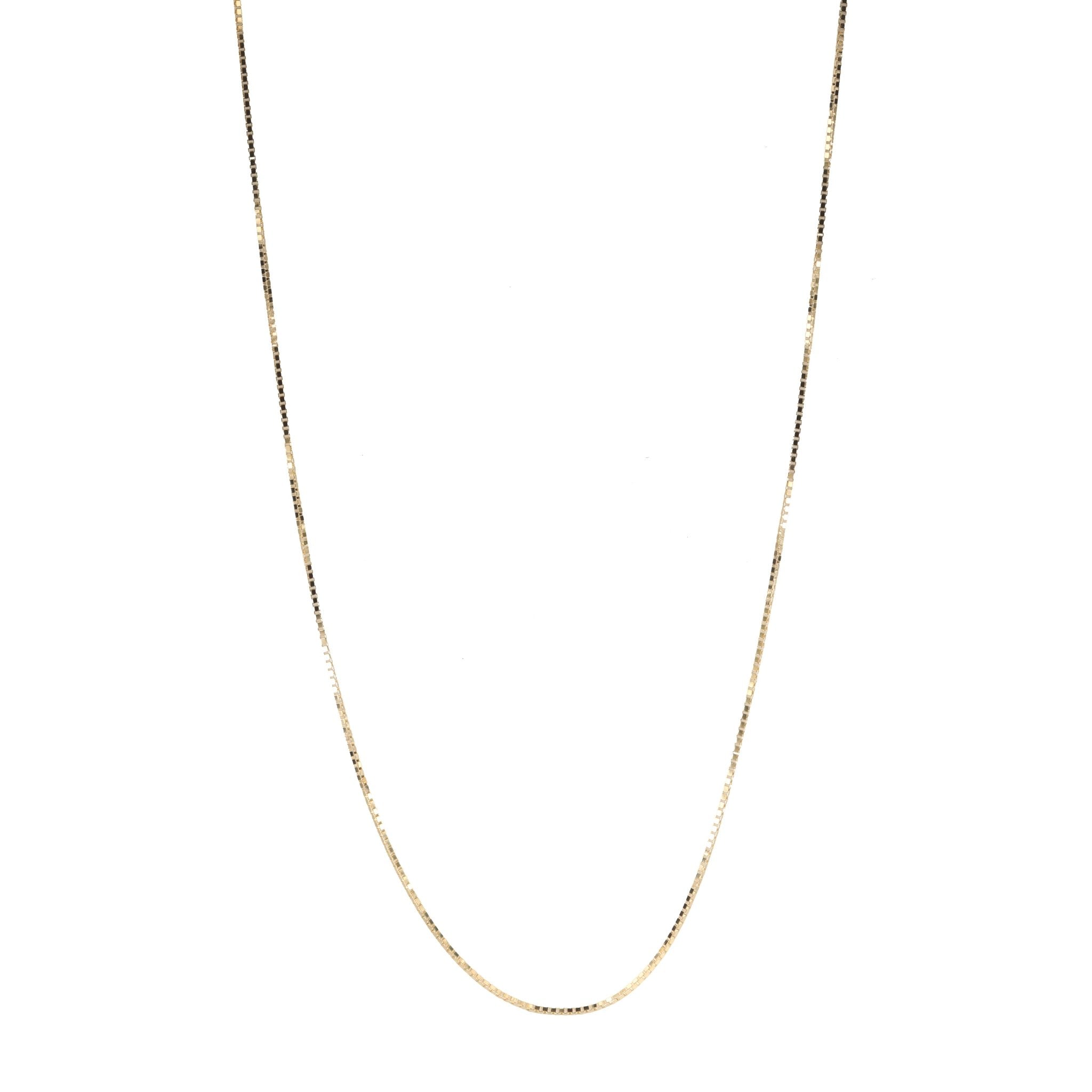 14K Gold Box Chain in 20" - Peridot Fine Jewelry - Zahava