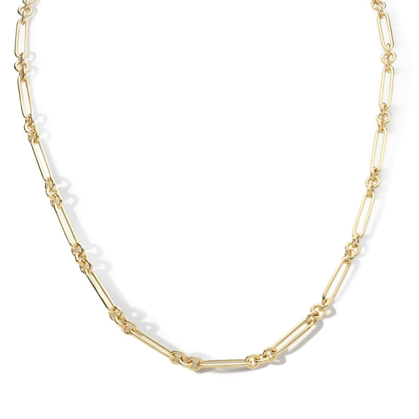 14K Gold "Esme " Paperclip Chain Necklace - 18" - Peridot Fine Jewelry - Zahava