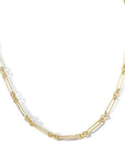 14K Gold "Esme " Paperclip Chain Necklace - 18" - Peridot Fine Jewelry - Zahava