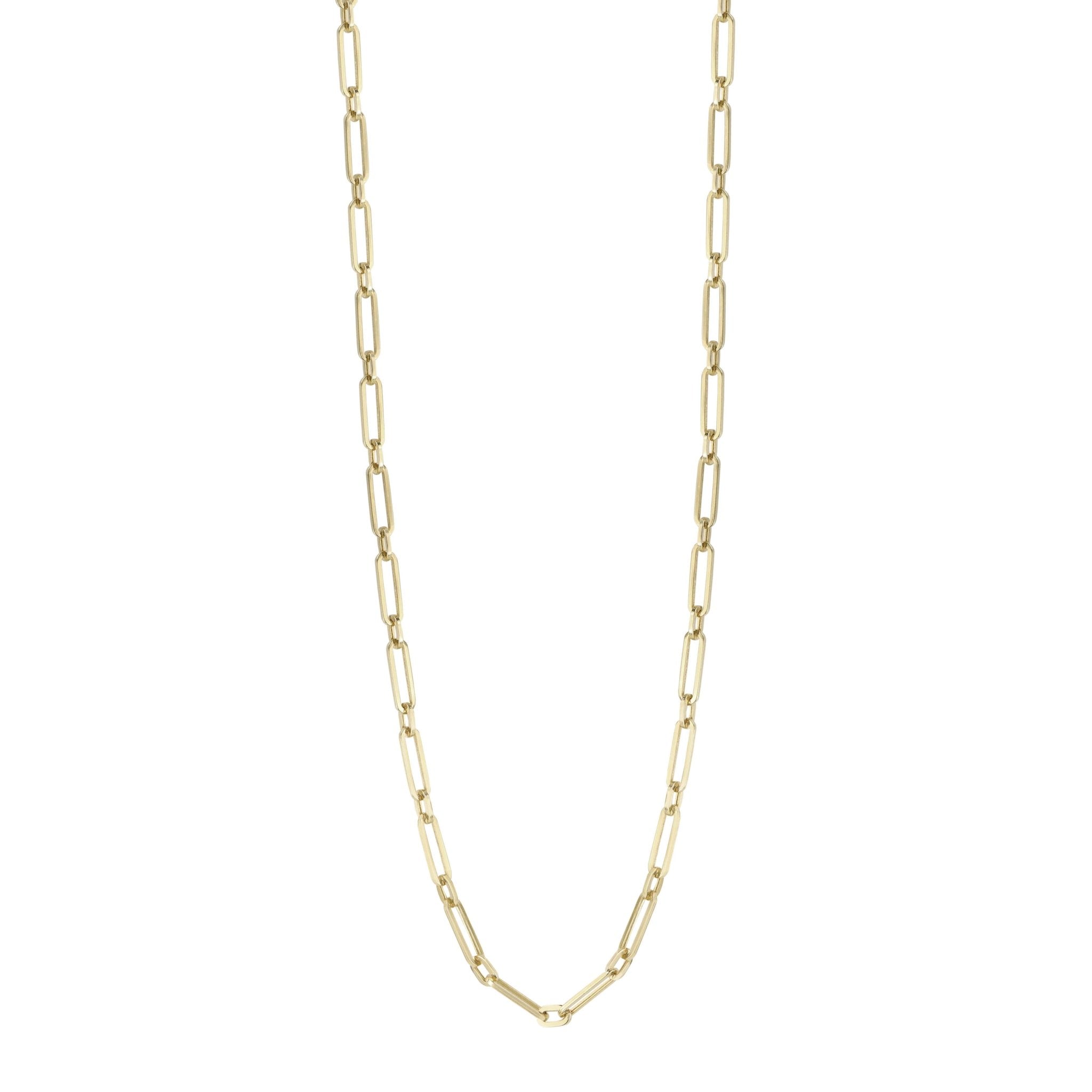 14K Gold "Ma'ayan" Paperclip Chain Necklace - Peridot Fine Jewelry - Zahava