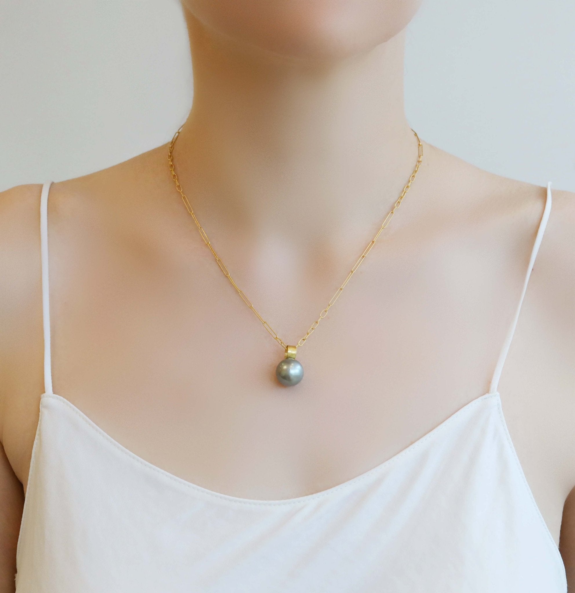 18" 22K Gold Handmade Chain - Peridot Fine Jewelry - Rosanne Pugliese