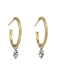 18 Karat Gold Large Hammered Hoop Earrings - Peridot Fine Jewelry - TAP by Todd Pownell