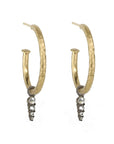 18 Karat Gold Large Hammered Hoop Earrings - Peridot Fine Jewelry - TAP by Todd Pownell