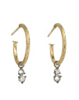18 Karat Gold Large Hammered Hoop Earrings - Peridot Fine Jewelry - TAP by Todd Pownell