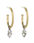 18 Karat Gold Large Hammered Hoop Earrings - Peridot Fine Jewelry - TAP by Todd Pownell
