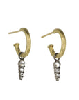 18 Karat Gold Small Hammered Hoop Earrings - Peridot Fine Jewelry - TAP by Todd Pownell
