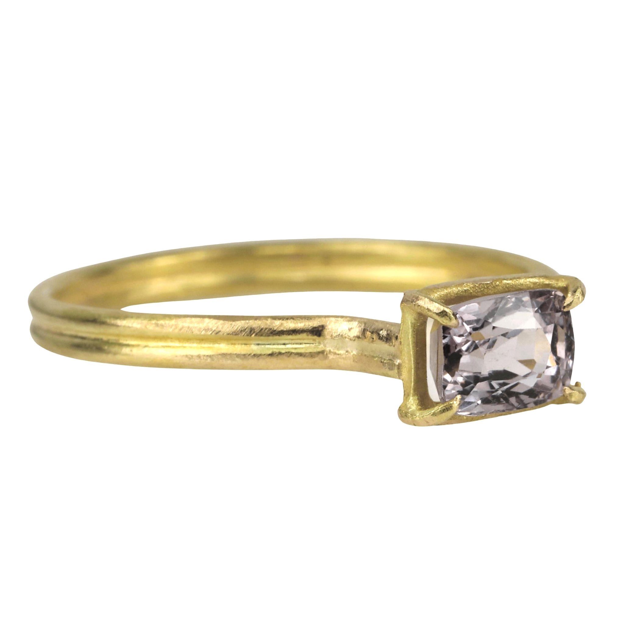 Rosanne Pugliese 18 Karat Yellow Gold Prong Set Oval Spinel "Mini Gem" Ring