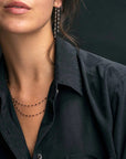 Gigi Clozeau 18K Gold Black Resin Beaded "Classic" Necklace