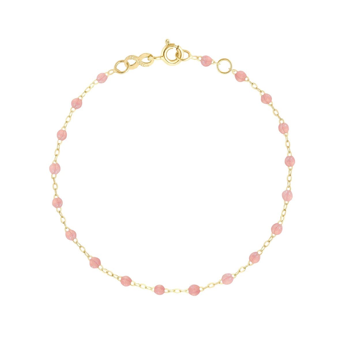 18K Gold & Blush Enamel "Classic" Bracelet - Peridot Fine Jewelry - Gigi Clozeau