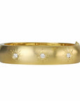 18K Gold "Bombe" Hinge Bracelet with Six "Sunburst" Diamonds - Peridot Fine Jewelry - Caroline Ellen