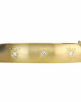 18K Gold "Bombe" Hinge Bracelet with Six "Sunburst" Diamonds - Peridot Fine Jewelry - Caroline Ellen