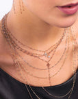 Gigi Clozeau 18K Gold Clear "Sparkle" Resin Beaded "Classic" Necklace