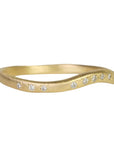 Yasuko Azuma 18K Gold "Curve" Band with Diamonds