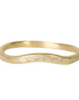 Yasuko Azuma 18K Gold "Curve" Band with Diamonds