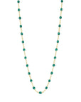 Gigi Clozeau 18K Gold Emerald Green Resin Beaded "Classic" Necklace