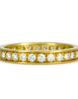 Caroline Ellen Gold Flat Edge Pave Diamond Eternity Band
