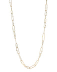 18K Gold Handmade Varied "Stretched" Link Chain - 18" Length - Peridot Fine Jewelry - Petra Class
