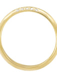Anne Sportun Gold Knife Edge Ring with Five Diamonds
