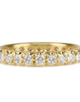 Caroline Ellen 18K Gold & Pave Diamond Rounded Band