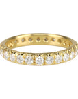 Caroline Ellen 18K Gold & Pave Diamond Rounded Band