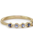 Yasuko Azuma Gold and Five Blue Sapphire Ring