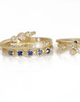 Yasuko Azuma Gold and Five Blue Sapphire Ring