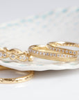 18K Gold Round Hammered Ring