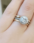 18K Gold Round Hammered Ring