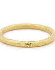 18K Gold Round Hammered Ring