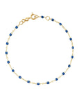 Gigi Clozeau 18K Gold Sapphire Blue Resin Beaded "Classic" Bracelet