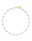 Gigi Clozeau 18K Gold Sky Blue Resin Beaded "Classic" Bracelet