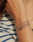 Gigi Clozeau 18K Gold Sky Blue Resin Beaded "Classic" Bracelet