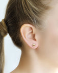 Annie Fensterstock Swirl "Stud" Earring with Diamonds