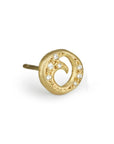 Annie Fensterstock Swirl "Stud" Earring with Diamonds