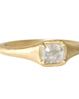 Yasuko Azuma 18K Gold Tapered "Zen" Ring with Icy Grey Diamond