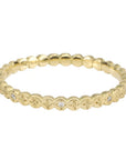 Adel Chefridi Gold Thin "River Rocks" Ring with Diamond and Etched Details