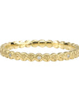 Adel Chefridi Gold Thin "River Rocks" Ring with Diamond and Etched Details